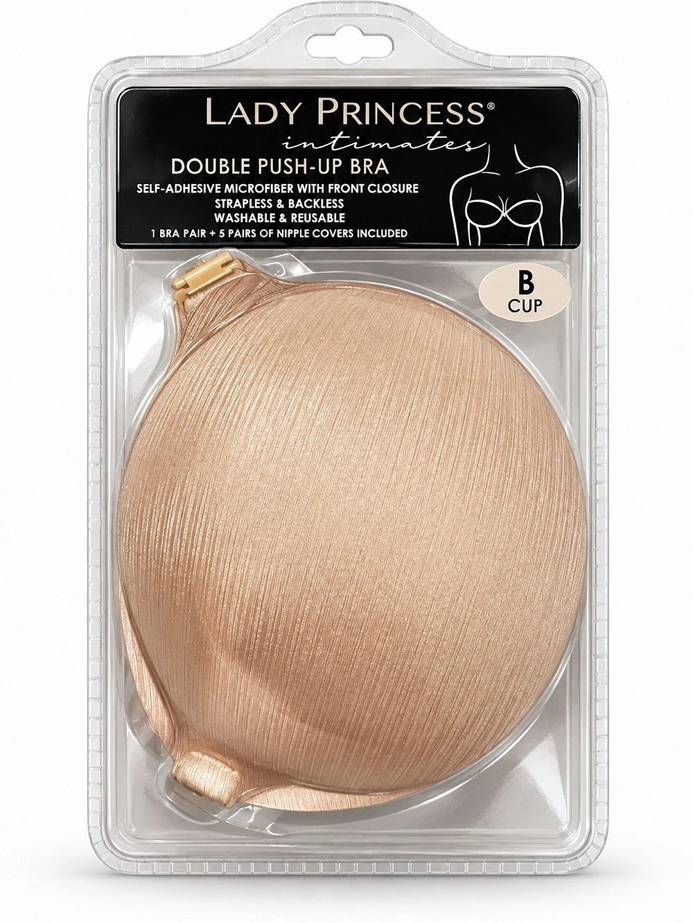 Lady Princess Intimates Double Push-Up Bra Nude B Cup